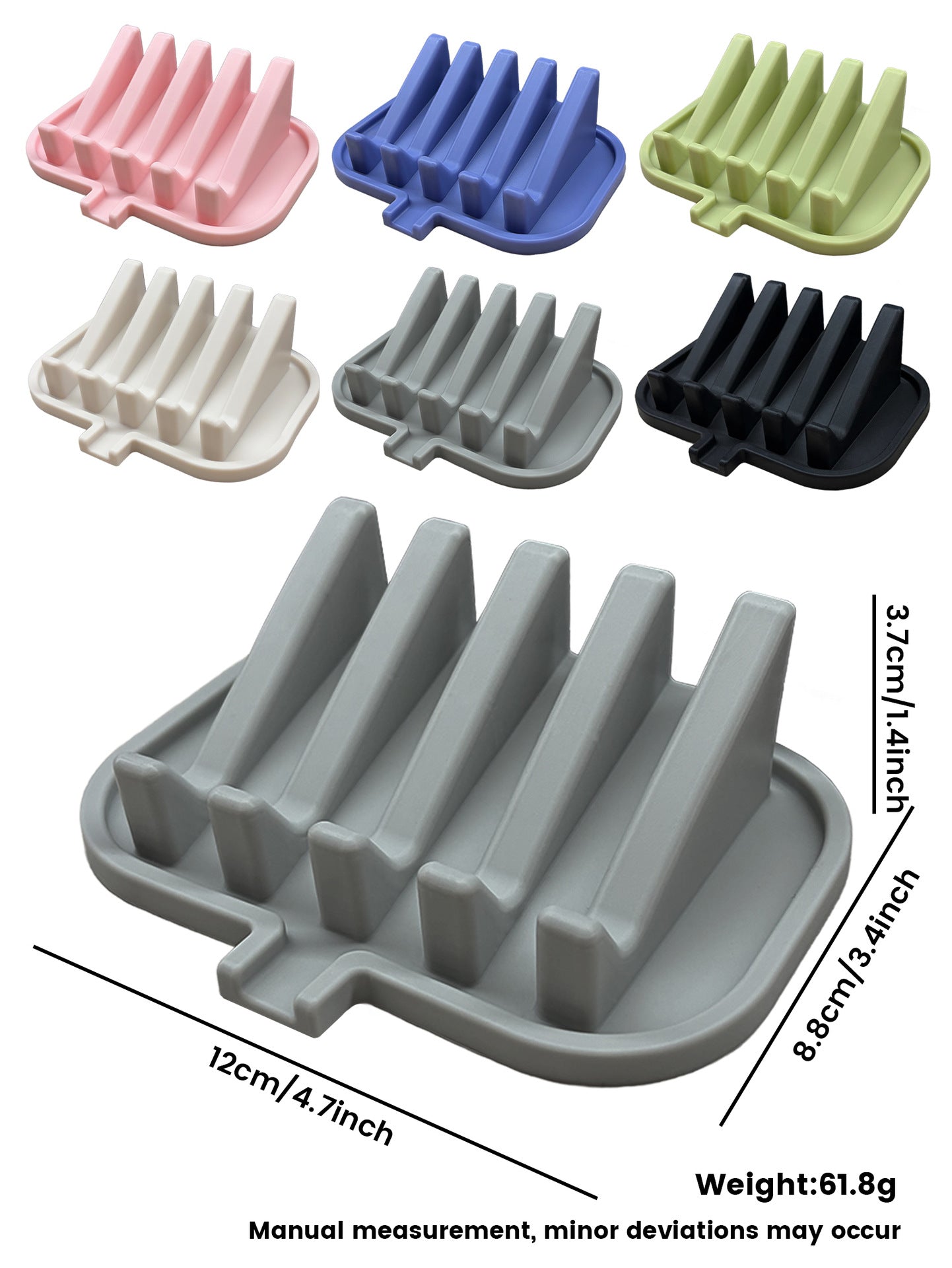 Silicone Self-Draining Soap Dish – Non-Slip Soap Saver with Waterfall Drain Spout for Bathroom & Kitchen Sink